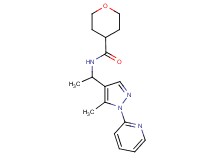 N-{1-[5-methyl-1-(2-pyridinyl)-1H-pyrazol-4-yl]ethyl}tetrahydro-2H-pyran-4-carboxamide