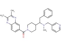 (1-{1-[(2,3-dimethyl-6-quinoxalinyl)carbonyl]-4-piperidinyl}-2-phenylethyl)methyl(3-pyridinylmethyl)amine