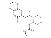 2-{4-[(7-chloro-2,3-dihydro-1,4-benzodioxin-6-yl)acetyl]-3-morpholinyl}-N-methylacetamide