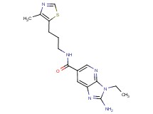 2-amino-3-ethyl-N-[3-(4-methyl-1,3-thiazol-5-yl)propyl]-3H-imidazo[4,5-b]pyridine-6-carboxamide