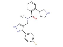N-{[3-(4-fluorophenyl)-1H-pyrazol-4-yl]methyl}-N-methyl-2-(3-pyrrolidinyl)benzamide hydrochloride