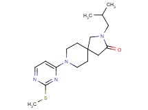 2-isobutyl-8-[2-(methylthio)-4-pyrimidinyl]-2,8-diazaspiro[4.5]decan-3-one