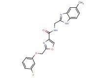 2-[(3-fluorophenoxy)methyl]-N-[(5-methyl-1H-benzimidazol-2-yl)methyl]-1,3-oxazole-4-carboxamide