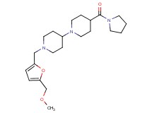 1'-{[5-(methoxymethyl)-2-furyl]methyl}-4-(1-pyrrolidinylcarbonyl)-1,4'-bipiperidine