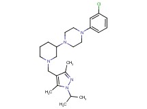 1-(3-chlorophenyl)-4-{1-[(1-isopropyl-3,5-dimethyl-1H-pyrazol-4-yl)methyl]-3-piperidinyl}piperazine