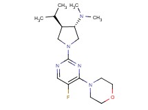 (3S*,4R*)-1-[5-fluoro-4-(4-morpholinyl)-2-pyrimidinyl]-4-isopropyl-N,N-dimethyl-3-pyrrolidinamine