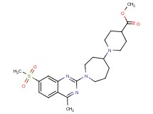 methyl 1-{1-[4-methyl-7-(methylsulfonyl)-2-quinazolinyl]-4-azepanyl}-4-piperidinecarboxylate