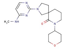 2-[4-(methylamino)-2-pyrimidinyl]-7-(tetrahydro-2H-pyran-4-yl)-2,7-diazaspiro[4.5]decan-6-one