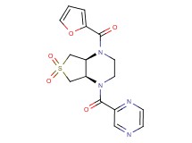 (4aR*,7aS*)-1-(2-furoyl)-4-(2-pyrazinylcarbonyl)octahydrothieno[3,4-b]pyrazine 6,6-dioxide