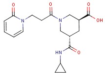 (3S*,5S*)-5-[(cyclopropylamino)carbonyl]-1-[3-(2-oxo-1(2H)-pyridinyl)propanoyl]-3-piperidinecarboxylic acid