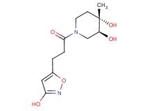 (3S*,4S*)-1-[3-(3-hydroxyisoxazol-5-yl)propanoyl]-4-methylpiperidine-3,4-diol