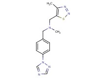 N-methyl-1-(4-methyl-1,2,3-thiadiazol-5-yl)-N-[4-(1H-1,2,4-triazol-1-yl)benzyl]methanamine
