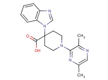 4-(1H-benzimidazol-1-yl)-1-(3,6-dimethylpyrazin-2-yl)piperidine-4-carboxylic acid