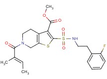 methyl 2-({[2-(2-fluorophenyl)ethyl]amino}sulfonyl)-6-[(2E)-2-methyl-2-butenoyl]-4,5,6,7-tetrahydrothieno[2,3-c]pyridine-3-carboxylate