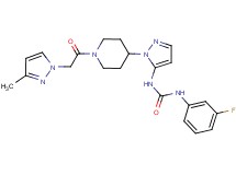 N-(3-fluorophenyl)-N'-(1-{1-[(3-methyl-1H-pyrazol-1-yl)acetyl]-4-piperidinyl}-1H-pyrazol-5-yl)urea