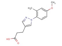 3-[1-(4-methoxy-2-methylphenyl)-1H-pyrazol-4-yl]propanoic acid