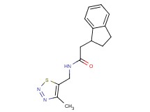 2-(2,3-dihydro-1H-inden-1-yl)-N-[(4-methyl-1,2,3-thiadiazol-5-yl)methyl]acetamide