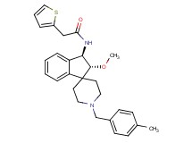 N-[(2R*,3R*)-2-methoxy-1'-(4-methylbenzyl)-2,3-dihydrospiro[indene-1,4'-piperidin]-3-yl]-2-(2-thienyl)acetamide