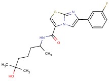 6-(3-fluorophenyl)-N-(5-hydroxy-1,5-dimethylhexyl)imidazo[2,1-b][1,3]thiazole-3-carboxamide