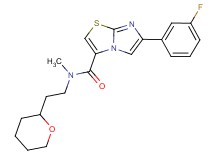 6-(3-fluorophenyl)-N-methyl-N-[2-(tetrahydro-2H-pyran-2-yl)ethyl]imidazo[2,1-b][1,3]thiazole-3-carboxamide