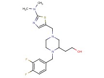 2-(1-(3,4-difluorobenzyl)-4-{[2-(dimethylamino)-1,3-thiazol-5-yl]methyl}-2-piperazinyl)ethanol