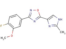 3-(4-fluoro-3-methoxyphenyl)-5-(2-methyl-1H-imidazol-4-yl)-1,2,4-oxadiazole trifluoroacetate
