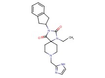 3-(2,3-dihydro-1H-inden-2-yl)-1-ethyl-8-(1H-imidazol-2-ylmethyl)-1,3,8-triazaspiro[4.5]decane-2,4-dione