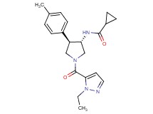 N-[(3S*,4R*)-1-[(1-ethyl-1H-pyrazol-5-yl)carbonyl]-4-(4-methylphenyl)-3-pyrrolidinyl]cyclopropanecarboxamide