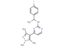 N-[1-(4-fluorophenyl)ethyl]-4-(1,3,5-trimethyl-1H-pyrazol-4-yl)pyrimidin-2-amine