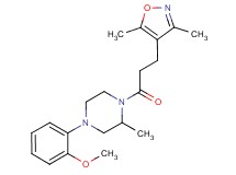 1-[3-(3,5-dimethyl-4-isoxazolyl)propanoyl]-4-(2-methoxyphenyl)-2-methylpiperazine trifluoroacetate