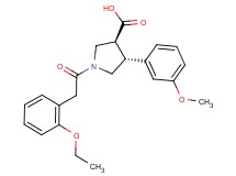 (3S*,4R*)-1-[(2-ethoxyphenyl)acetyl]-4-(3-methoxyphenyl)pyrrolidine-3-carboxylic acid