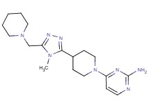 4-{4-[4-methyl-5-(piperidin-1-ylmethyl)-4H-1,2,4-triazol-3-yl]piperidin-1-yl}pyrimidin-2-amine