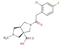 (3aS*,6aS*)-2-[(2-chloro-4-fluorophenyl)acetyl]-5-methylhexahydropyrrolo[3,4-c]pyrrole-3a(1H)-carboxylic acid