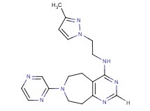N-[2-(3-methyl-1H-pyrazol-1-yl)ethyl]-7-pyrazin-2-yl-6,7,8,9-tetrahydro-5H-pyrimido[4,5-d]azepin-4-amine