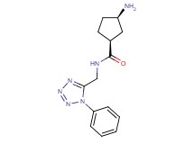 rel-(1S,3R)-3-amino-N-[(1-phenyl-1H-tetrazol-5-yl)methyl]cyclopentanecarboxamide hydrochloride
