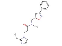 3-(2-ethyl-1H-imidazol-1-yl)-N-methyl-N-[(3-phenyl-5-isoxazolyl)methyl]propanamide
