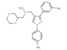 (1,4-dioxan-2-ylmethyl)methyl{[3-(3-methylphenyl)-1-(4-methylphenyl)-1H-pyrazol-4-yl]methyl}amine
