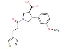 (3S*,4R*)-4-(3-methoxyphenyl)-1-[3-(3-thienyl)propanoyl]pyrrolidine-3-carboxylic acid