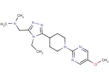 ({4-ethyl-5-[1-(5-methoxypyrimidin-2-yl)piperidin-4-yl]-4H-1,2,4-triazol-3-yl}methyl)dimethylamine
