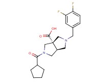 (3aS*,6aS*)-2-(cyclopentylcarbonyl)-5-(3,4-difluorobenzyl)hexahydropyrrolo[3,4-c]pyrrole-3a(1H)-carboxylic acid