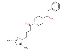 1-{1-[4-(3,5-dimethyl-1H-pyrazol-1-yl)butanoyl]-4-piperidinyl}-2-phenylethanol