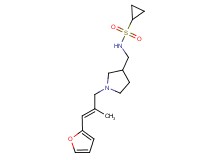 N-({1-[(2E)-3-(2-furyl)-2-methylprop-2-en-1-yl]pyrrolidin-3-yl}methyl)cyclopropanesulfonamide
