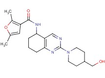 N-{2-[4-(hydroxymethyl)-1-piperidinyl]-5,6,7,8-tetrahydro-5-quinazolinyl}-2,5-dimethyl-3-furamide