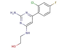 2-{[2-amino-6-(2-chloro-4-fluorophenyl)pyrimidin-4-yl]amino}ethanol