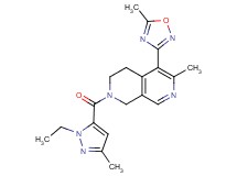 2-[(1-ethyl-3-methyl-1H-pyrazol-5-yl)carbonyl]-6-methyl-5-(5-methyl-1,2,4-oxadiazol-3-yl)-1,2,3,4-tetrahydro-2,7-naphthyridine