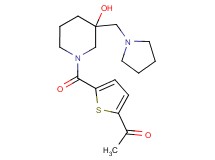 1-(5-{[3-hydroxy-3-(pyrrolidin-1-ylmethyl)piperidin-1-yl]carbonyl}-2-thienyl)ethanone