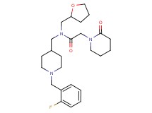 N-{[1-(2-fluorobenzyl)-4-piperidinyl]methyl}-2-(2-oxo-1-piperidinyl)-N-(tetrahydro-2-furanylmethyl)acetamide