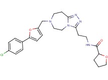 N-[2-(7-{[5-(4-chlorophenyl)-2-furyl]methyl}-6,7,8,9-tetrahydro-5H-[1,2,4]triazolo[4,3-d][1,4]diazepin-3-yl)ethyl]tetrahydro-2-furancarboxamide