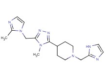 1-(1H-imidazol-2-ylmethyl)-4-{4-methyl-5-[(2-methyl-1H-imidazol-1-yl)methyl]-4H-1,2,4-triazol-3-yl}piperidine