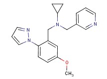 N-[5-methoxy-2-(1H-pyrazol-1-yl)benzyl]-N-(pyridin-3-ylmethyl)cyclopropanamine